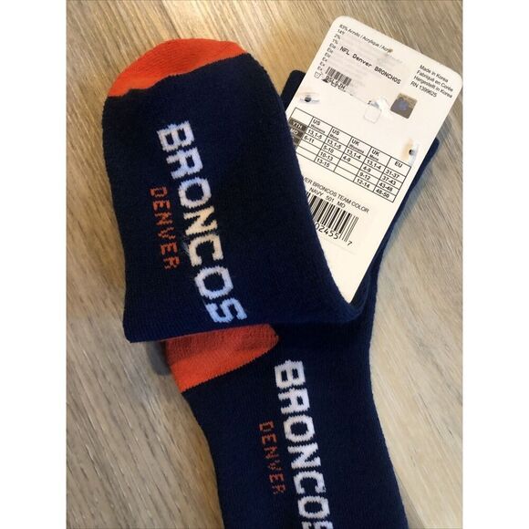 NFL Denver Broncos Reebok Team Logo Adult Crew Socks MD MEN 5-10 W6-11. - Picture 12 of 12